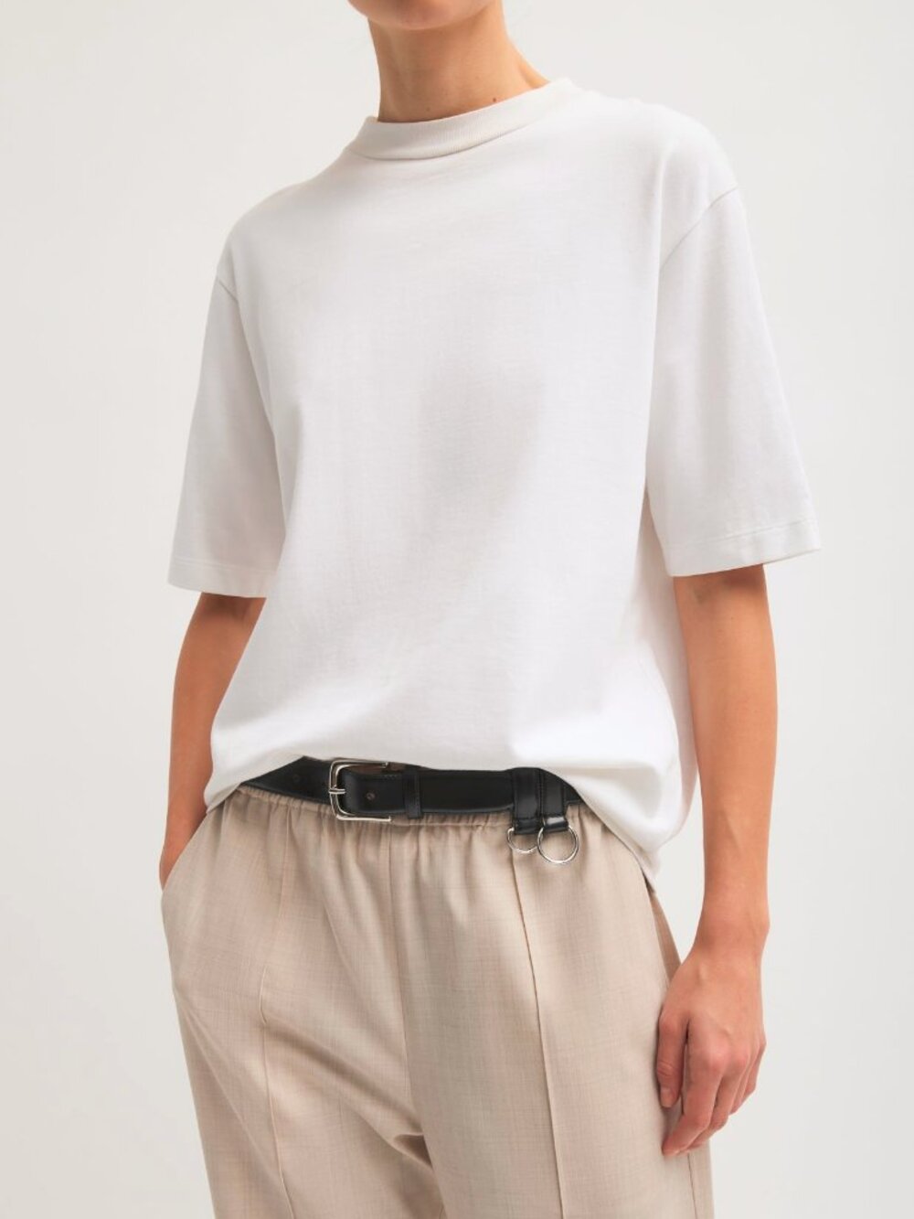 Tibi Fundamentals Perfect Unisex White T-Shirt